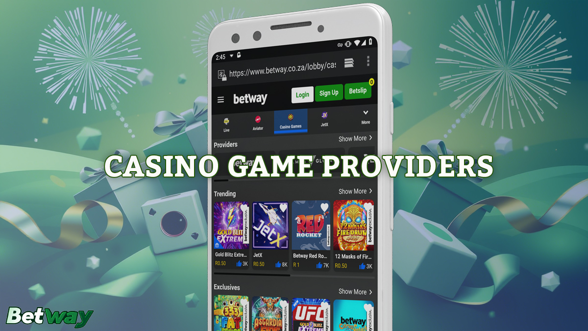 Betway mobile apps feature the most popular casino providers Microgaming, NetEnt, PlayNGO and others.