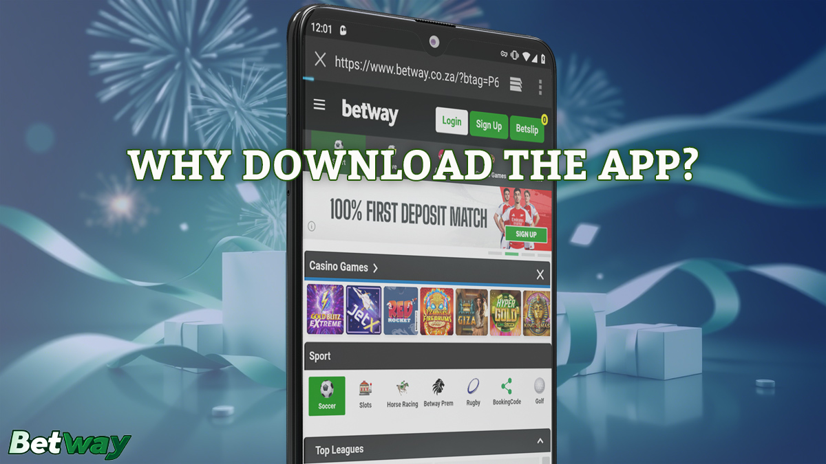 Betway mobile app in South Africa is easy and quick to download.