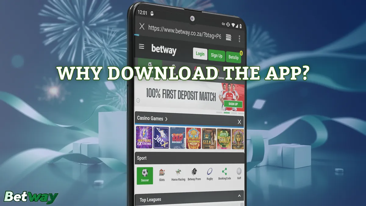 Betway mobile app in South Africa is easy and quick to download.